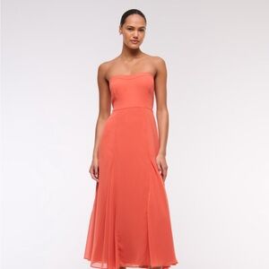 Abercrombie & Fitch Strapless Coral Dress